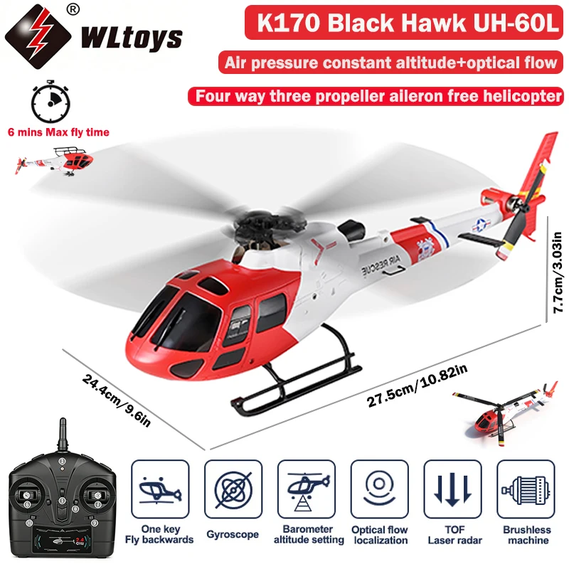 Rc Helicopter Gas - WLtoys 4채널 K150-AS350 RC 헬리콥터, 1106